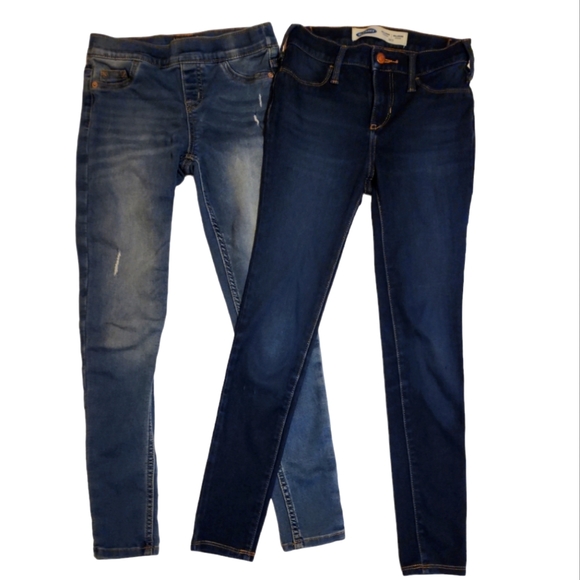 Old Navy & Justice Leggings Jeans Two Pairs - Picture 1 of 9